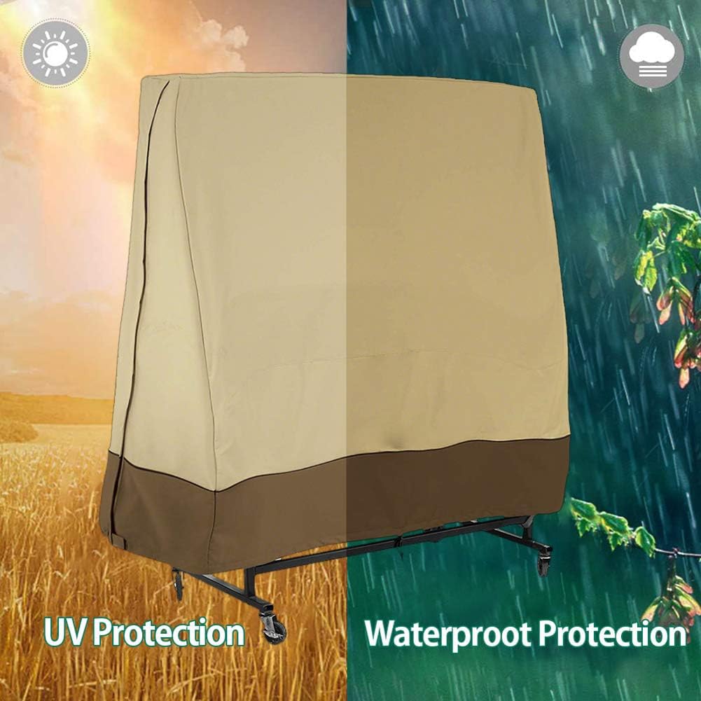 Copertura Tavolo da Ping Pong, Pieghevoli 420D Oxford solare resistente Impermeabile Antipolvere Anti-UV antivento antistrappo protettivo con Cerniera, Per Interno/Esterno