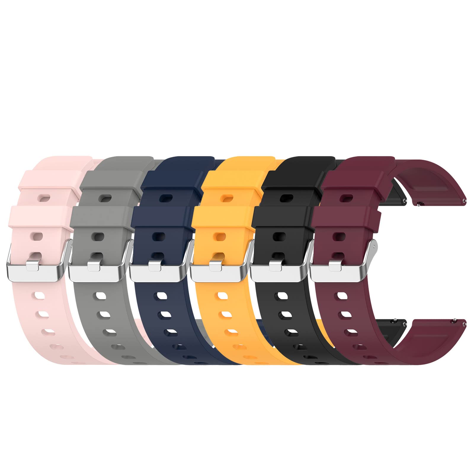 Chofit (6-Pack) Straps Compatible with Nerunsa P32B/Donerton P36E/P32 Strap, Soft Silicone Sport Band Replacement Bracelet for Nerunsa P32B