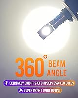 Vista 3 de LUYED Bombilla LED antiniebla 881, 6500 K, xenón blanco, extremadamente brillante, 886 889 894 898, repuesto para luces antiniebla, paquete de 2