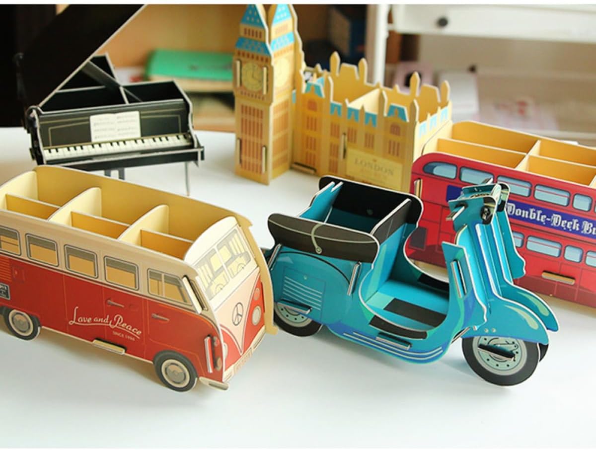 UKCOCO Paper Penholder for Desktop Organization Decorative Storage Box DIY image 2