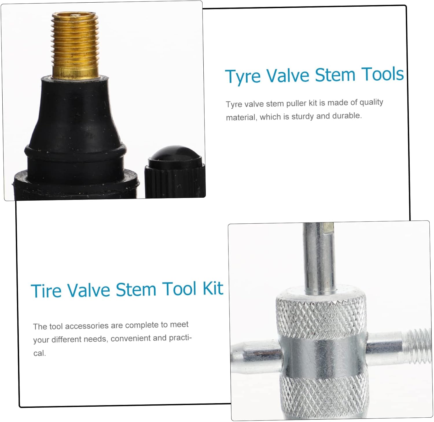 CHILDWEET Car Tire Repair Tool Kit Set Valve Stem Removal Installation Tools for Cars Motorcycles and Bikes Durable and Tire Accessories