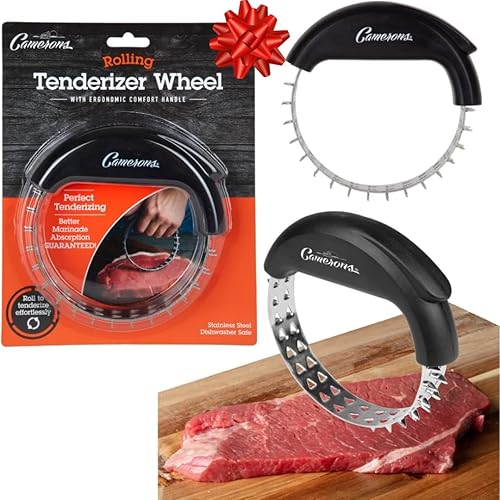 Miniatura 5 de La herramienta original de ablandador de carne rodante, cuchillas de acero inoxidable descomponen los tendones de carne de res, aves de corral,