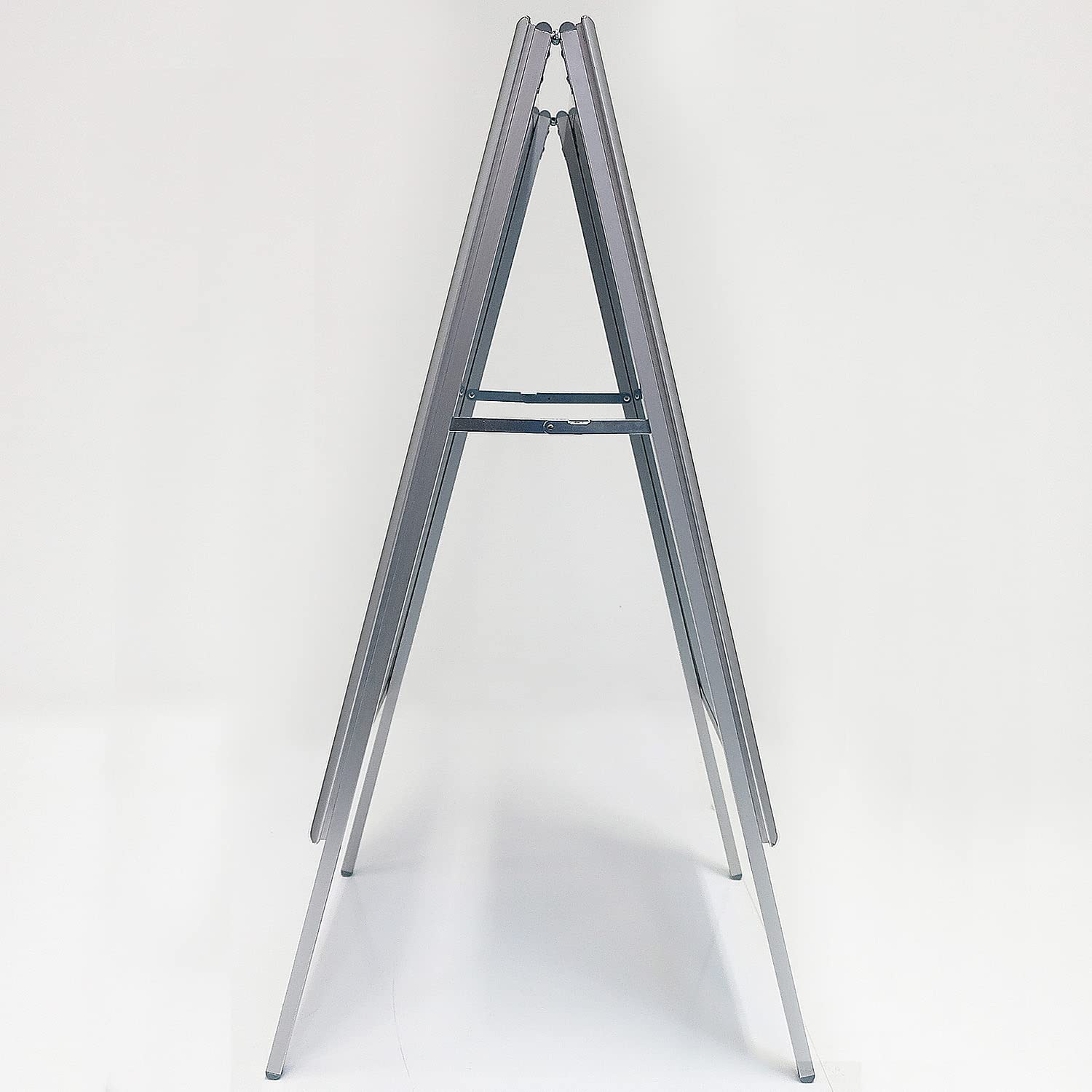 DisplayLager Kundenstopper Alu-Line DIN A1 para 2 carteles (ambos lados), resistente a la intemperie, soporte para carteles (plata)
