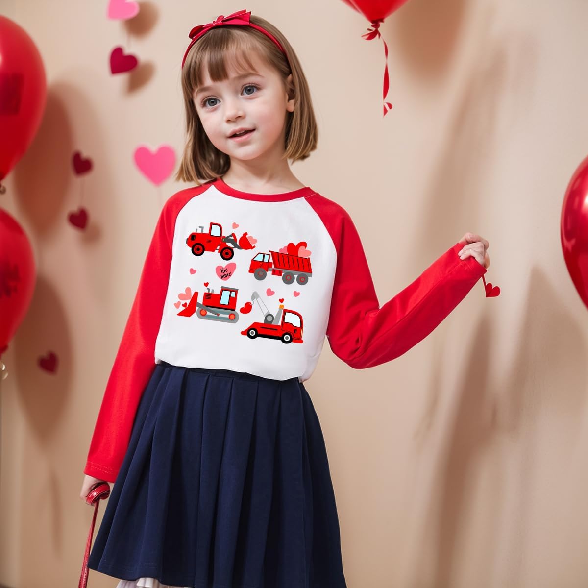 Boys Valentines Shirt Kids Toddler Girls Love Hearts T-Shirt Tops Outfit Clothes 2-7 Years - Image 2