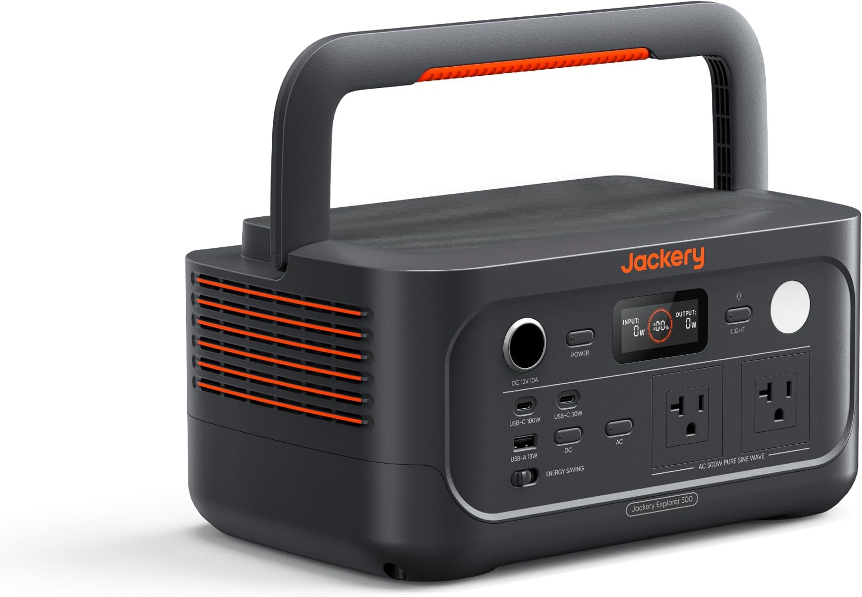Jackery Explorer 500 v2 Portable Power Station, 512Wh LiFePO4 Battery, 500W AC/1000W Peak, Solar Generator for Camping, Outdoors, and Power Outages