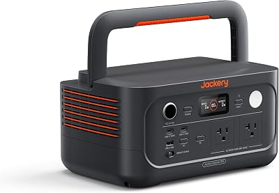 Jackery Explorer 500 v2 Portable Power Station, 512Wh LiFePO4 Battery, 500W AC/1000W Peak, Solar Generator for Camping, Outdoors, and Power Outages
