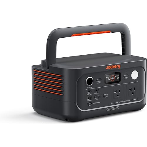 Jackery Explorer 500 v2 Portable Power Station, 512Wh LiFePO4 Battery, 500W AC/1000W Peak, Solar Generator for Camping, Outdoors, and Power Outages