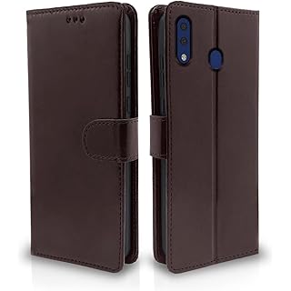 Pikkme Galaxy M20 Flip Case Leather Wallet Stand & Shock Pro
