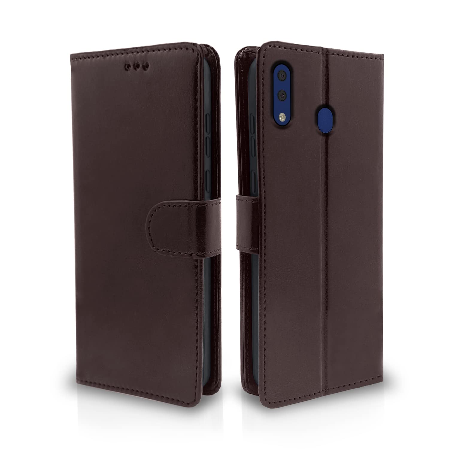 Pikkme Samsung Galaxy M20 Flip Case Leather Finish | Inside TPU with Card Pockets | Wallet Stand and Shock Proof | Magnetic Closing | Complete Protection Flip Cover for Samsung Galaxy M20 (Coffee) (B0BF993DM1) Amazon Price History, Amazon Price Tracker