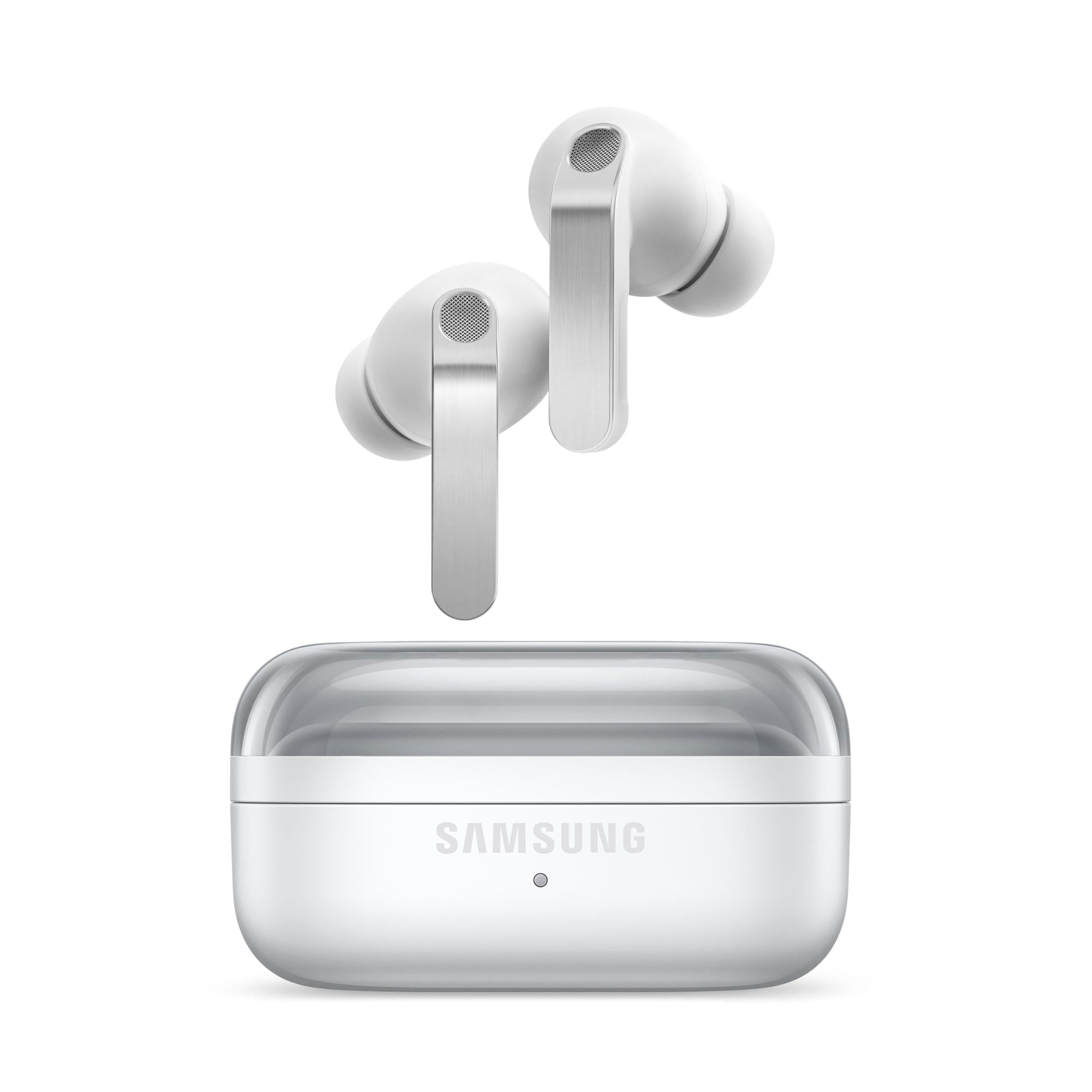 Samsung Galaxy Buds4 Pro, Beyaz, Metal Gövde, 2 Yollu Hoparlör & Çift Amplifikatör, Geliştirilmiş ANC, Adaptif Gürültü Kontrolü