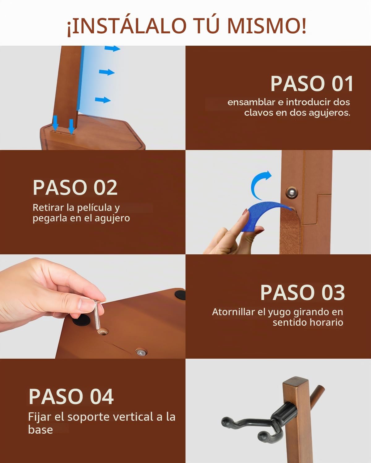 Soporte de madera para violonchelo STRICH con soporte para arco, soporte de suelo resistente, para tamaños 1/2, 1/4, 3/4, 4/4, 1/8 y 7/8, para el hogar y el estudio
