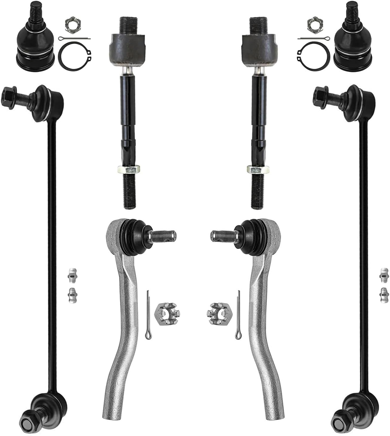 Detroit Axle 8‑Piece Front Suspension Kit for 2013–2017 Honda Accord / 2015–2017 Acura TLX