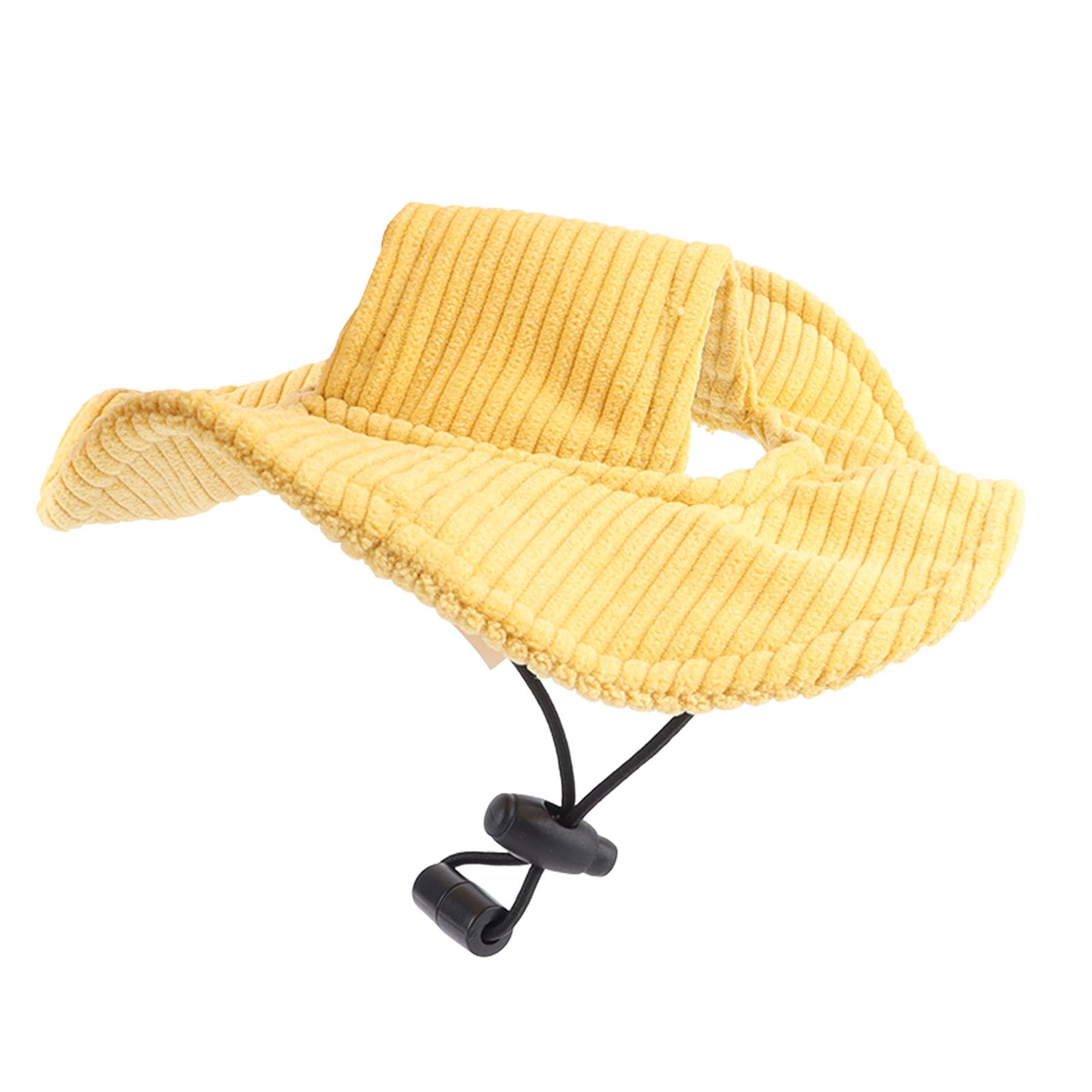Mrisata Pet Hat Dog Baseball Puppy Summer Sun Visor Adjustable Cat Mesh Sunbonnet with Ear Holes for Outdoor Walking (Yellow)