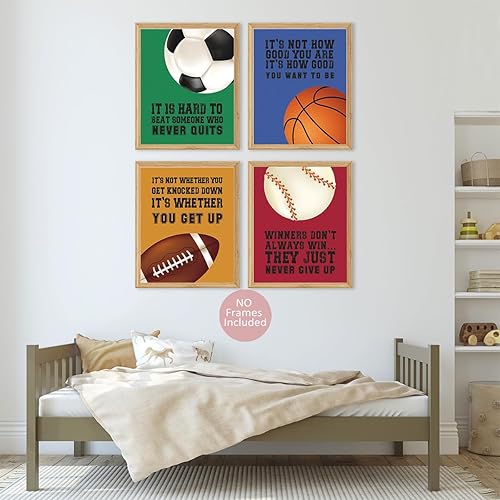 Miniatura 4 de MTL HOE Pósteres inspiradores para pared, impresión de la habitación de los niños, arte motivacional de deportes, citas positivas, baloncesto,