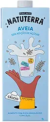 Leite de Aveia Natuterra 1L | Bebida Vegetal de Aveia Plant Based Sem Adição de Açúcar | Bebida sem lactose, colesterol e soja, fonte de cálcio | Perfeito para café, smoothies e criações culinárias
