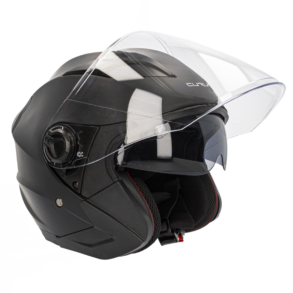 Curve Casco Jet para Moto, Mercury, Material Resina ABS termoplástica, Sistema de ventilación, Visor Solar Ahumado, Cierre micrométrico, Adultos, Hombre y Mujer, ECE 22.06