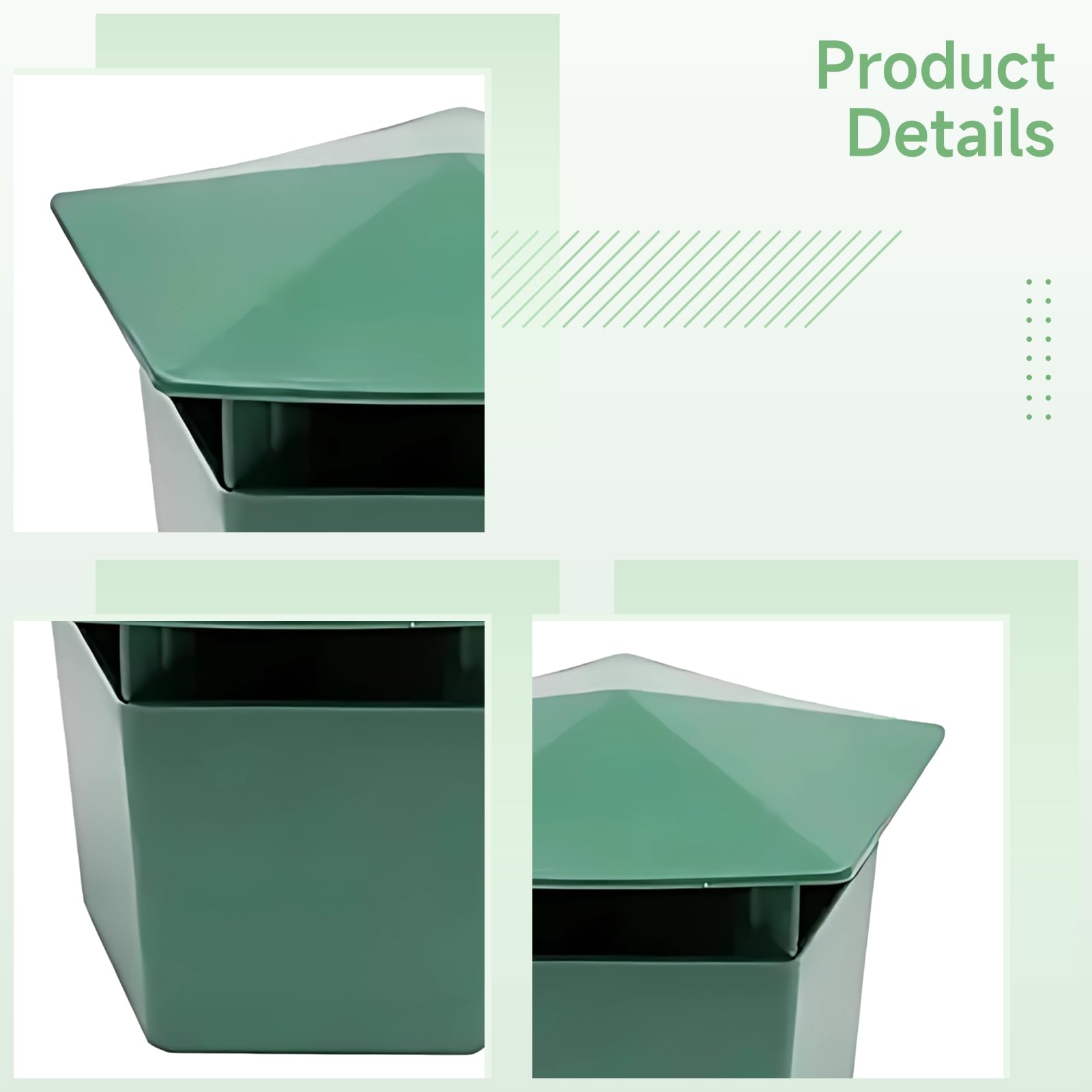 6 plastikowych pułapek na ślimaki ogrodowy ślimak 7 cm x 6 cm, bezpieczne chwytanie, łatwe czyszczenie, wielokrotnego użytku, zielony, ochrona roślin
