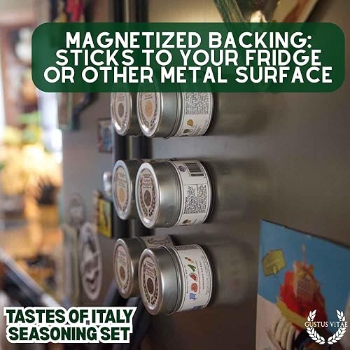 Miniatura 9 de Set de regalo de condimentos italianos | Sabores de Italia | Mezclas de especias artesanales de seis envases | Sin GMO, todo natural | Sin MSG,