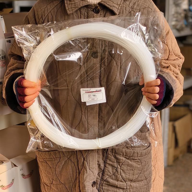 Ligne de pêche en nylon transparente de 100 m, ligne principale rouge, numéro de sous-ligne 0,8