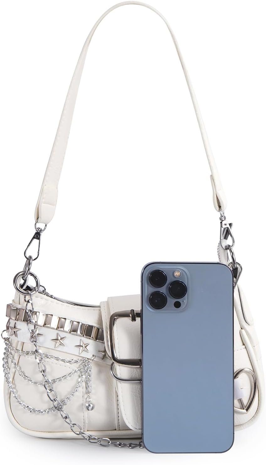 Cute Y2K Purse for Women - Vintage Star Pattern Shoulder Bag, Punk Style Y2K Handbag, Retro Crossbody Bag for Women - Image 5