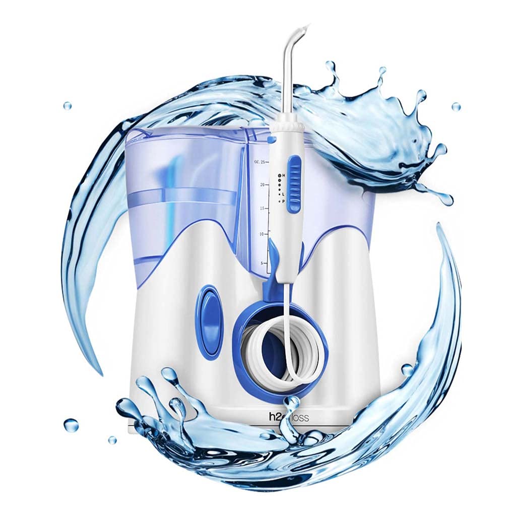 Hydropulseur TJH à 6 pressions d'eau et grand réservoir 800ml étanche avec 12 embouts