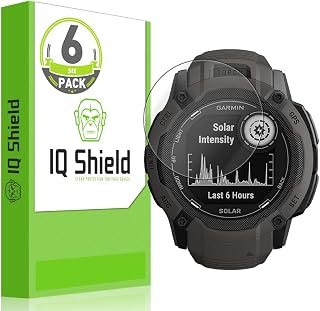 IQShield Screen Protector Compatible with Garmin Instinct® 2X Solar (6-Pack) Anti-Bubble Clear Film