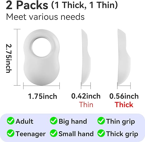 Miniatura 8 de Paquete de 2 protectores de pulgar de béisbol para batter Pro, ayuda de entrenamiento de bateador, protector de pulgar de béisbol y softbol, agarre