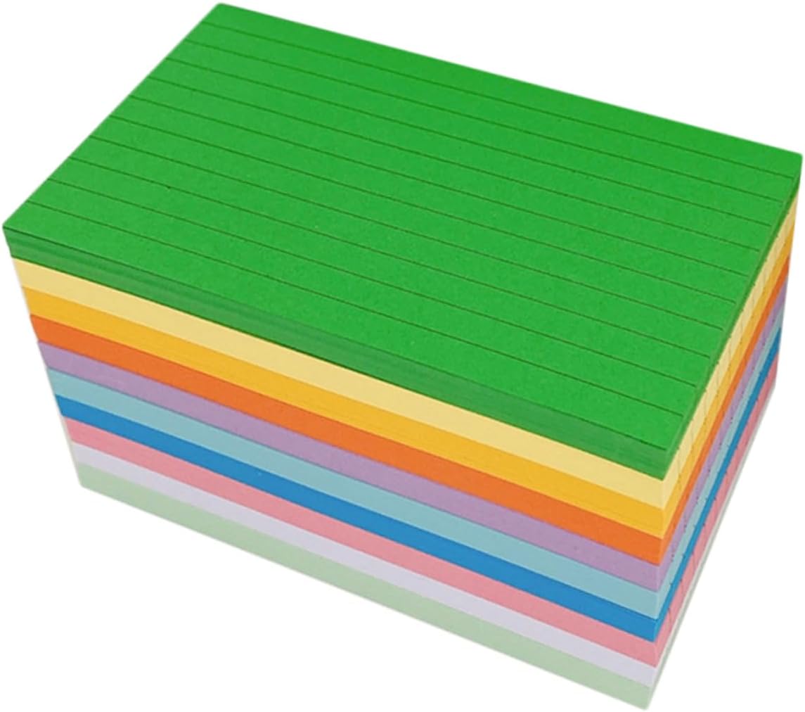 500sheets Multi-function Blank Cards Index Cards for Notes Message Supplies and Business Use Smooth Writing Portable and Easy to Store for Home Office and School