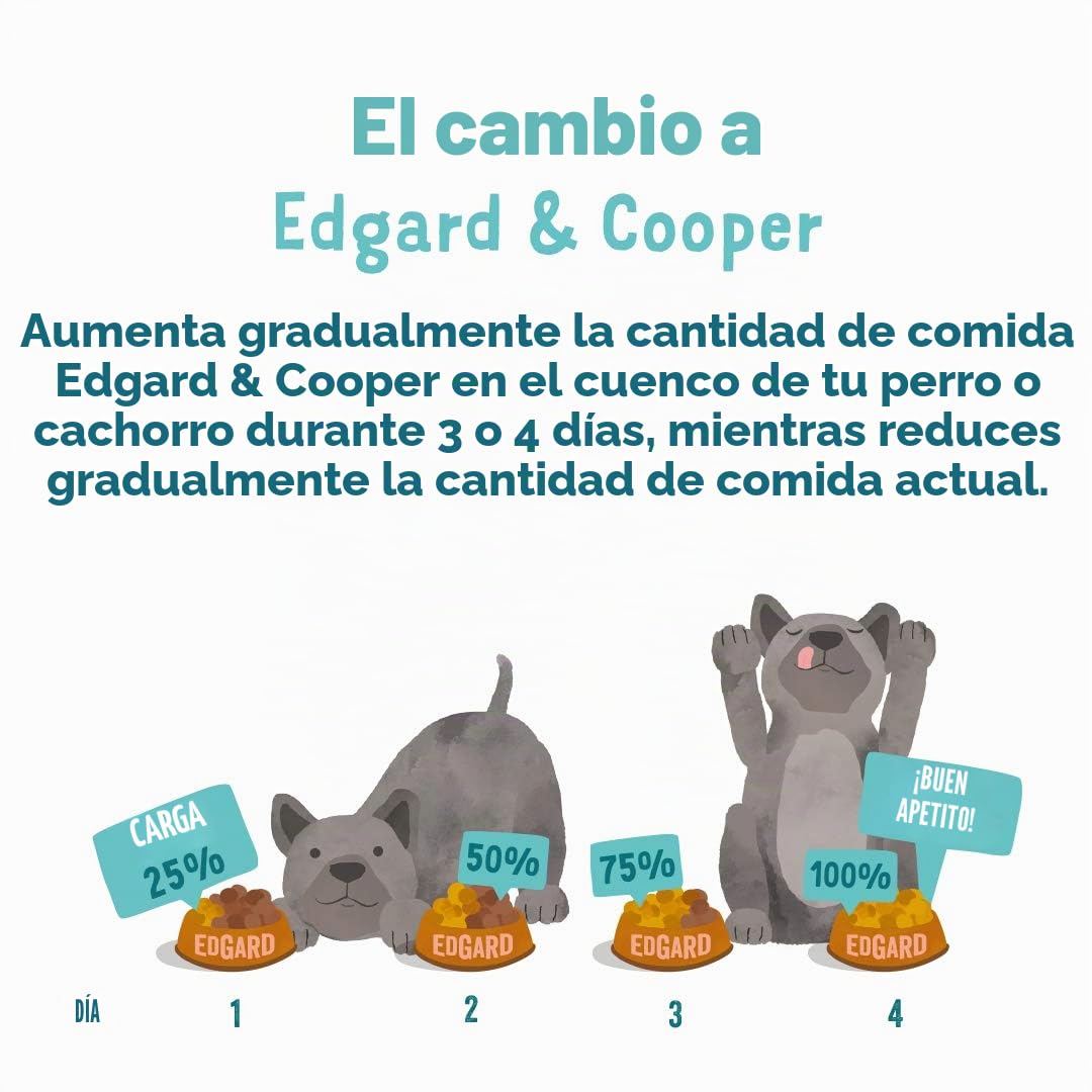 Edgard & Cooper - Comida Seca para Perros (salmón, 7 kg), sin Cereales, Ingredientes Naturales y Carne Fresca, Llena de aminoácidos Esenciales