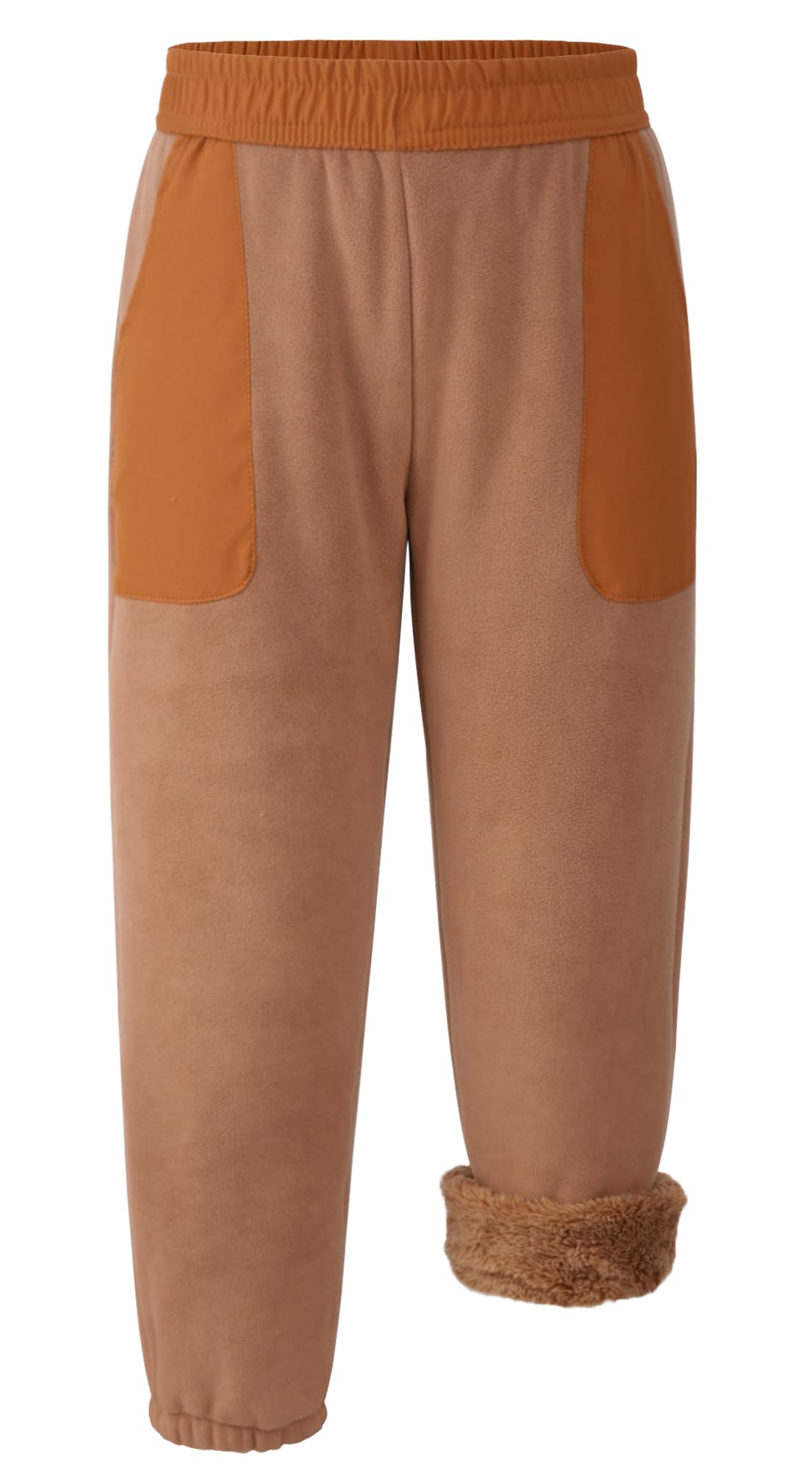 Maeau Pantaloni da jogging in pile per bambini Pantaloni della tuta foderati in pile per ragazzi morbidi invernali caldi pantaloni da jogging elastici in vita con tasche Pantaloni da tuta attivi per