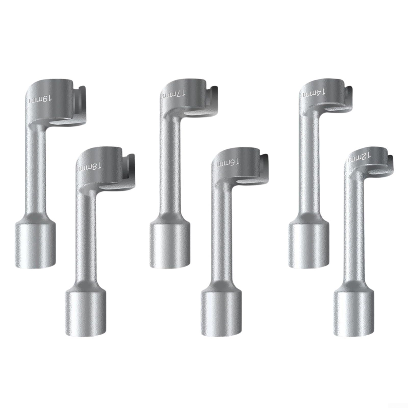 Clés à extrémité ouverte en forme de L de 12 à 19 mm en acier 45 pour entraînement 1/2 lot de 6