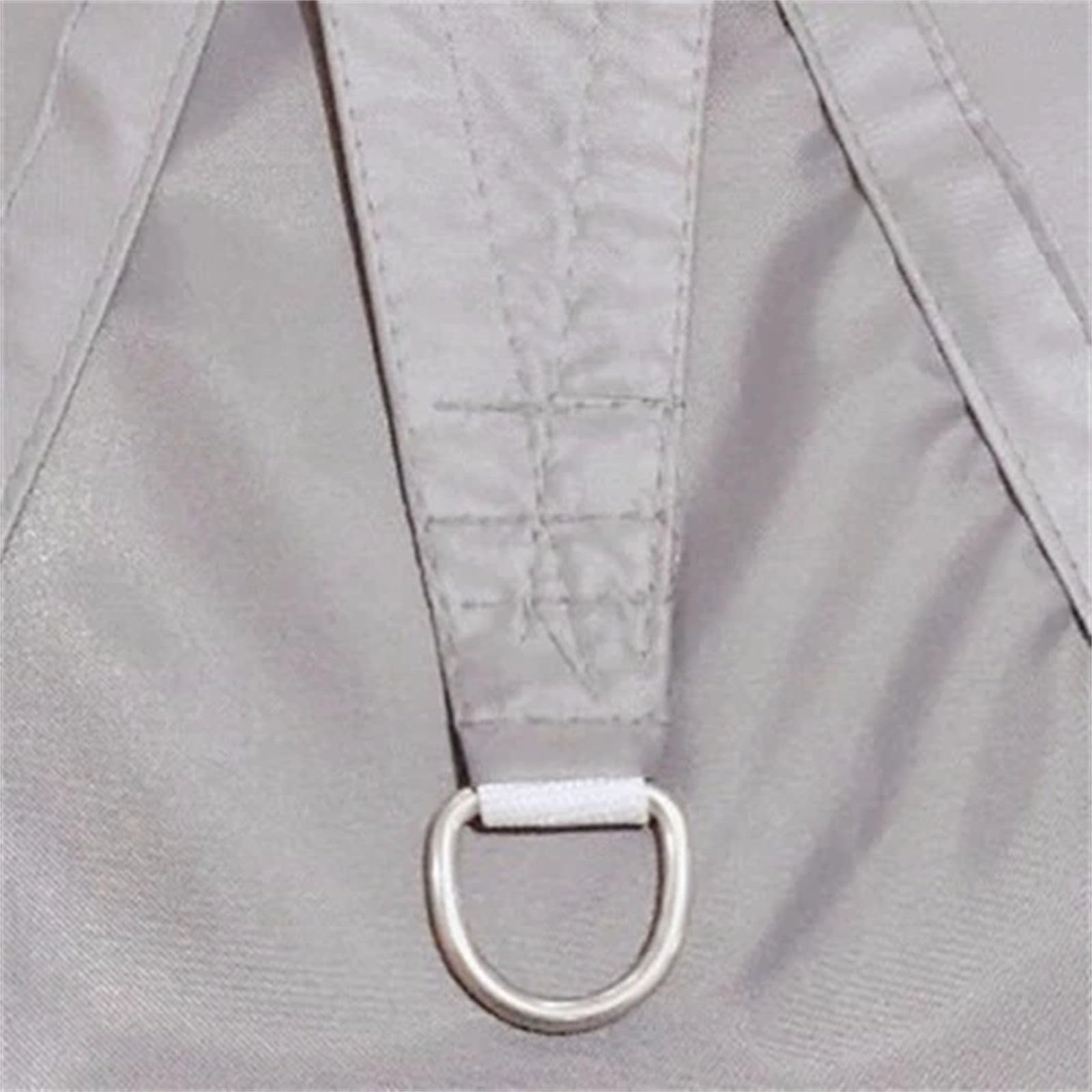 Hiseng Voile d'Ombrage Imperméable Triangulaire, Couleur Unie Voiles d'Ombrage Oxford pour Patio Toile Ombrage Exterieur avec Oeillets et Corde 95% de Protection UV (Gris Clair,5x5x5m)