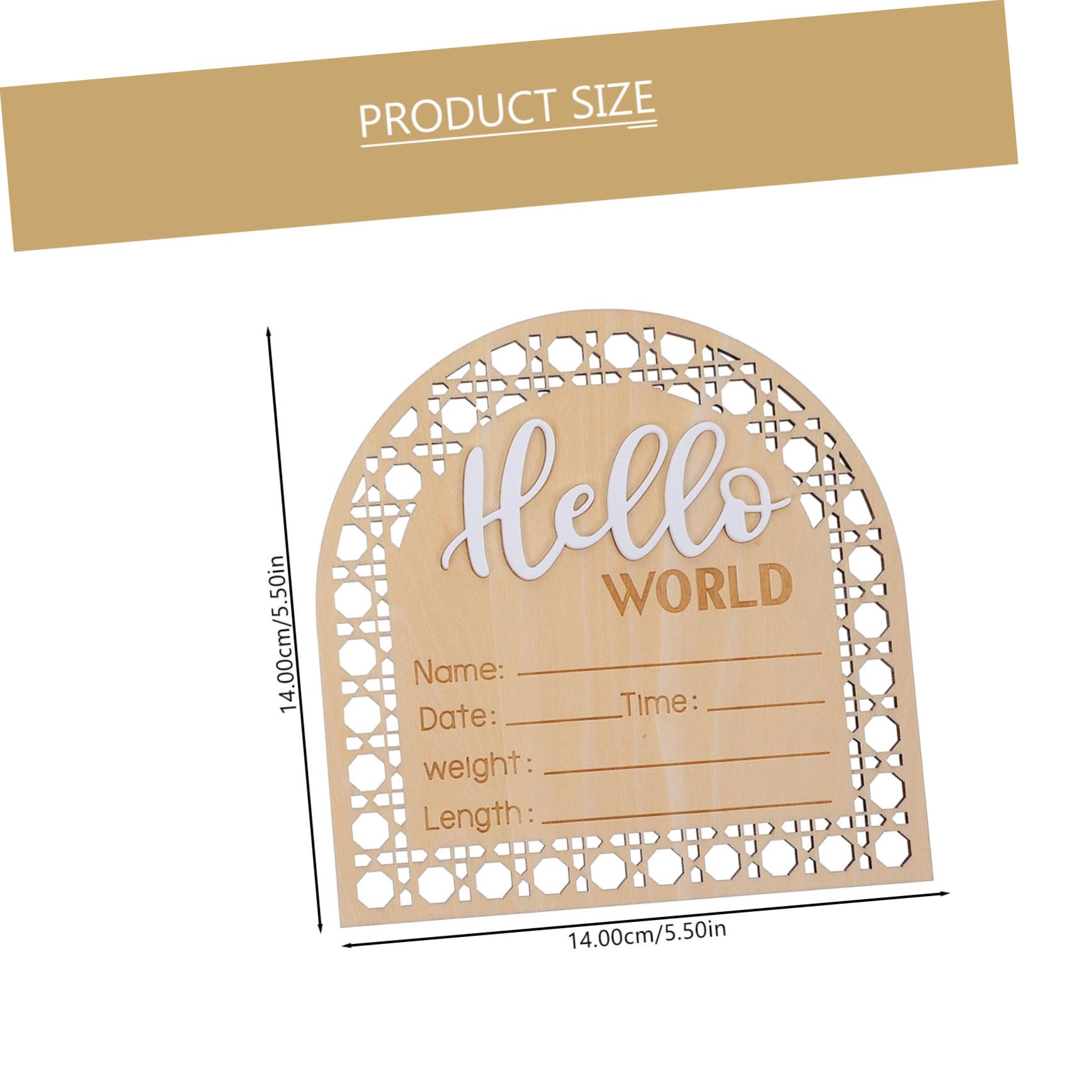 Toddmomy 2Pcs Adorable Newborn Birth Announcement Sign Handmade Wooden Name Sign for Nursery Custom Welcome Banner for Girl Boy Decoration