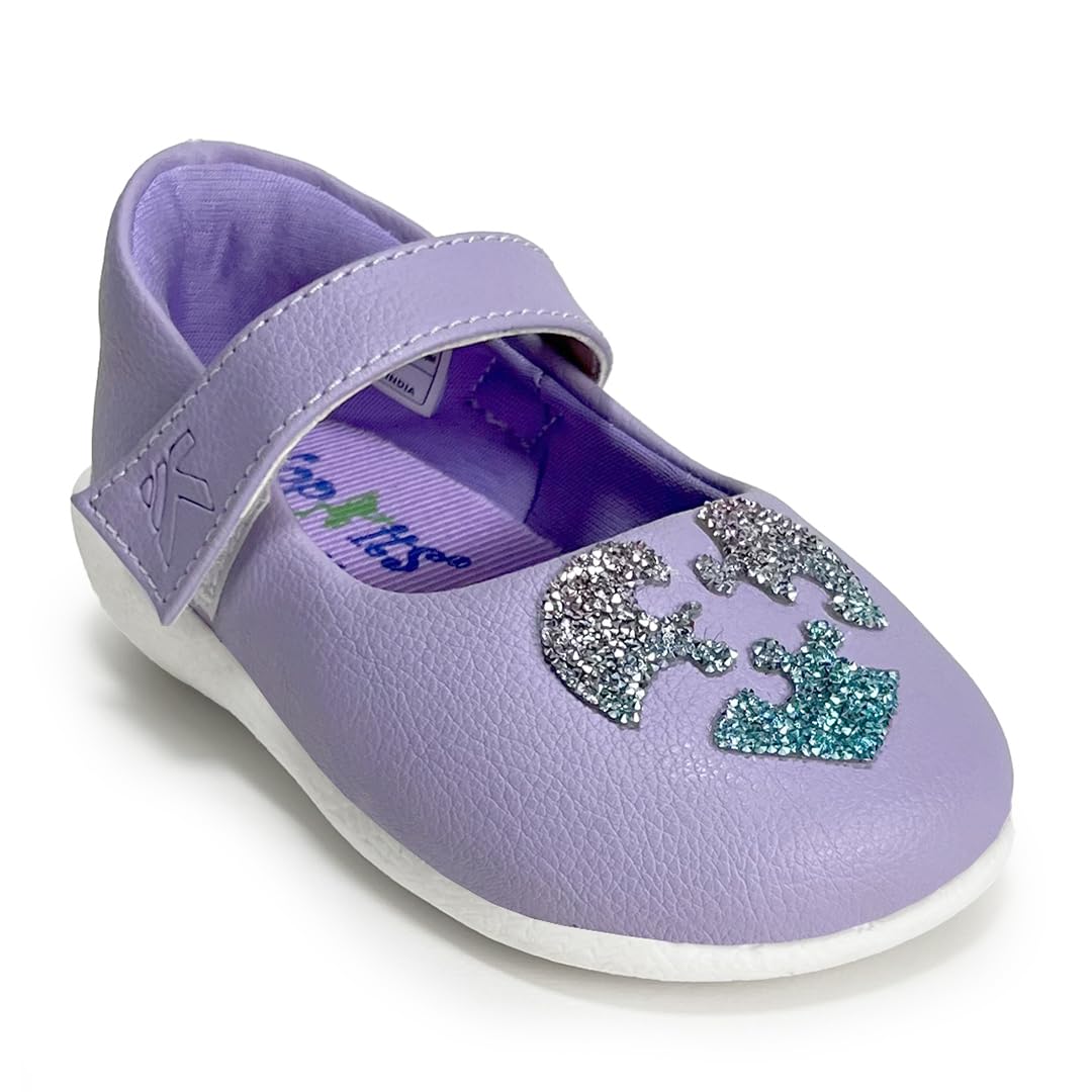hopits by KazarMax Kids Girls Beaded Butterfly Applique Mary Jane Ballerina Flats Shoes -9-48 Month-picture-22