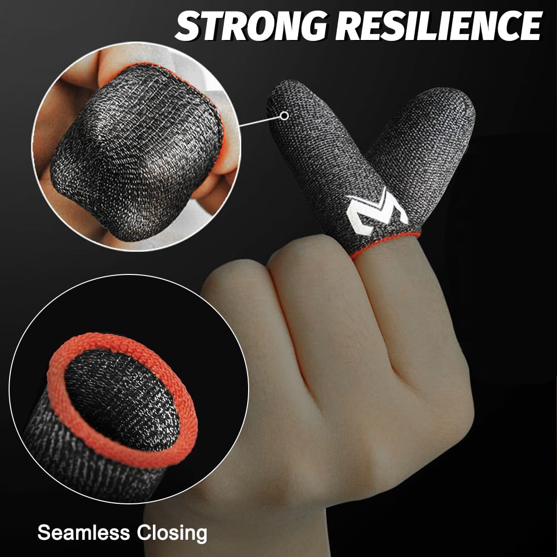 PUBG Mobile Phone Game Sleeve Finger, [10 Pack] Anti-Transpiration Respirant Finger Manches Écran Tactile Tir et Visée Sensibles - Finger Manches pour Couteaux Out/PUBG pour Android et iOS