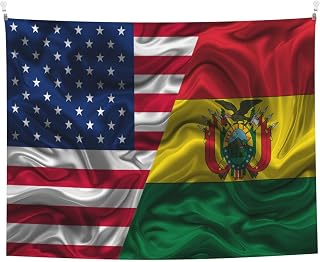 Personality Silk Bolivian Bolivia Flag Tapestry For Bedroom Dorm Home Decor Men Women Backdrop Wallpaper Holiday Decoration 29x37in Wall Hanging