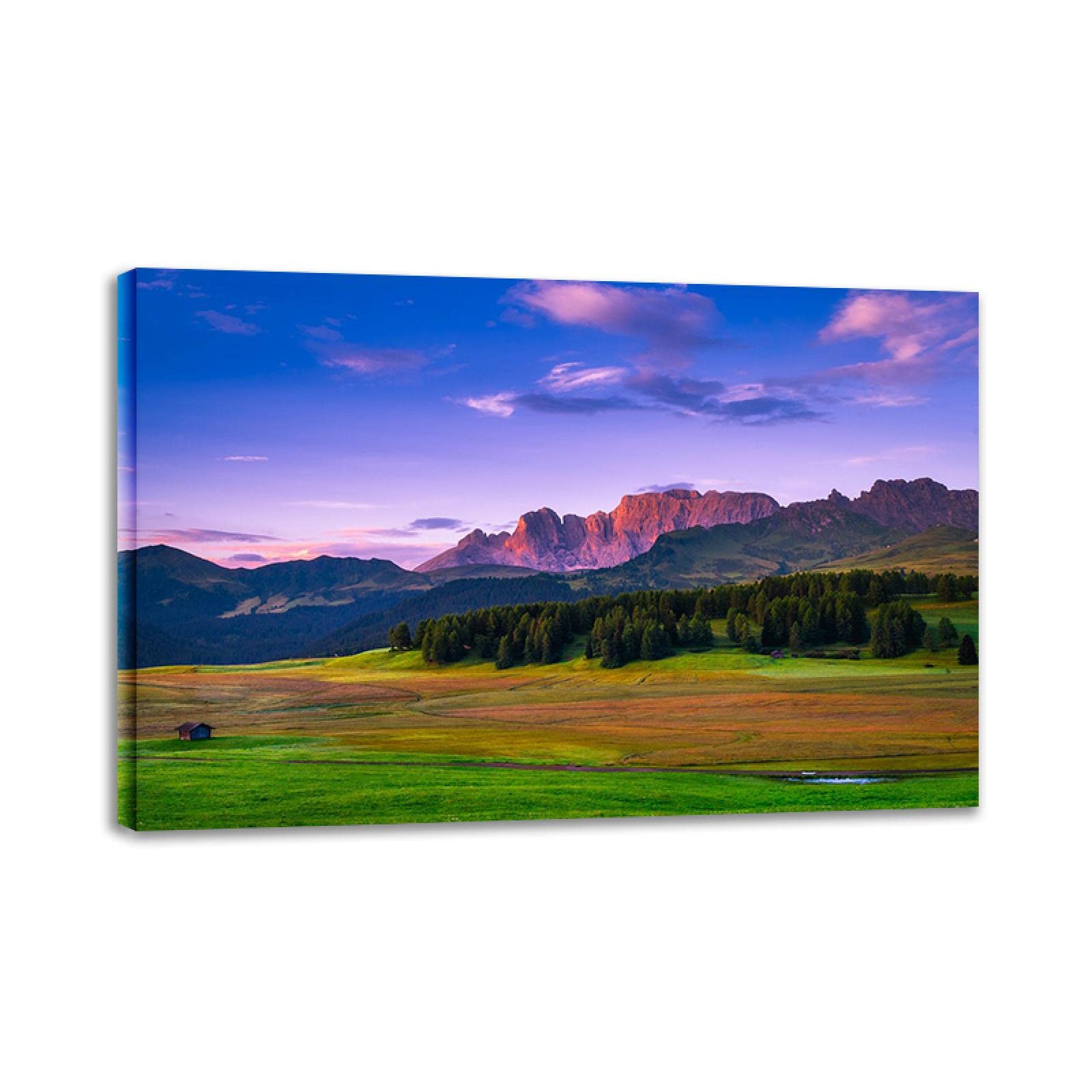 IKYE Framed Natural Landscape Canvas Art Painting Cloud Valley Mountain Modern Landscape Prints Living Room Home Wall Art Decor Pictures 75x113cm(29.5x44.4in) Framed