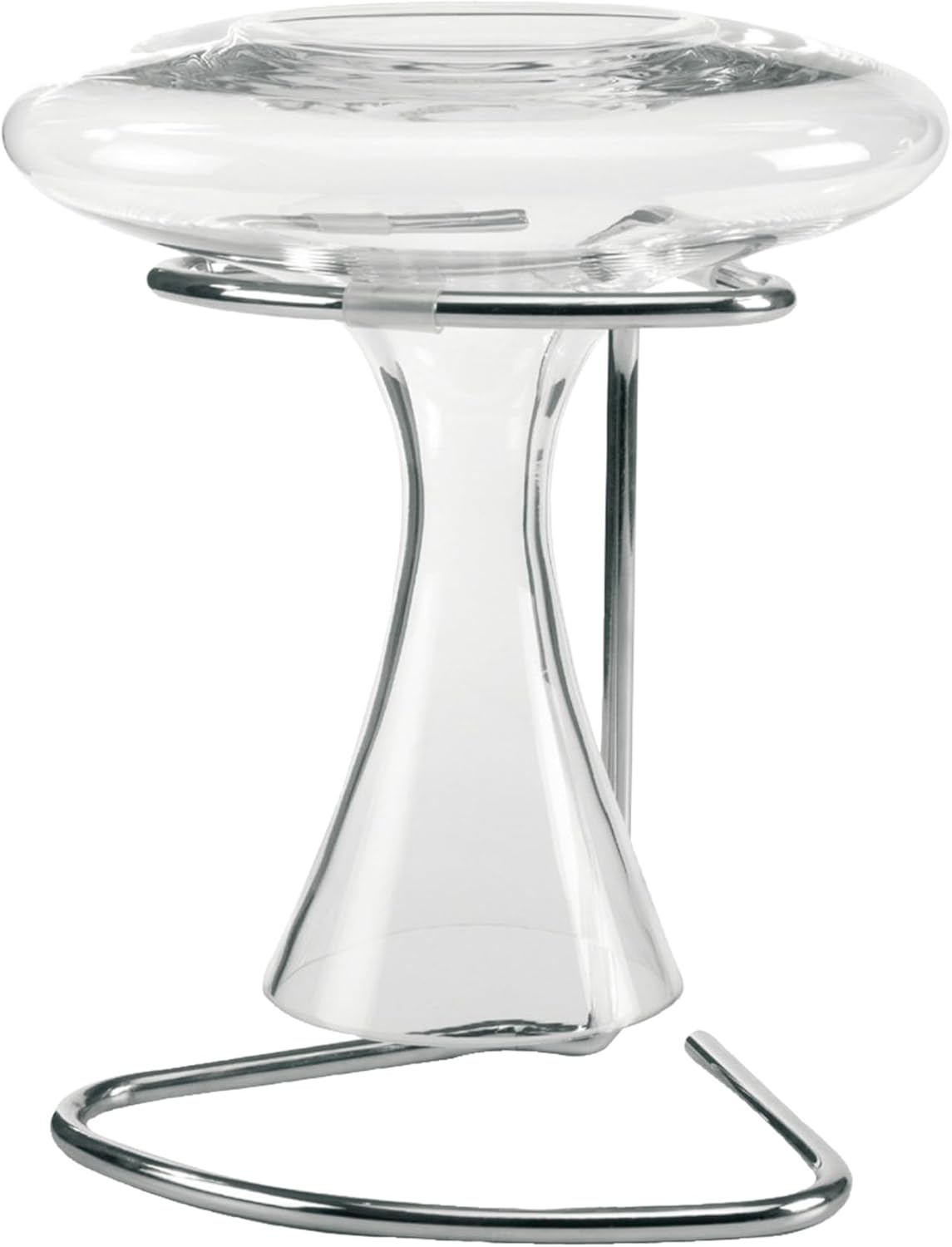 Leopold Vienna 190 x 160 x 200 mm Chromed/Silicone De Luxe Powerpull Decanter Carafe Drying Stand, Silver