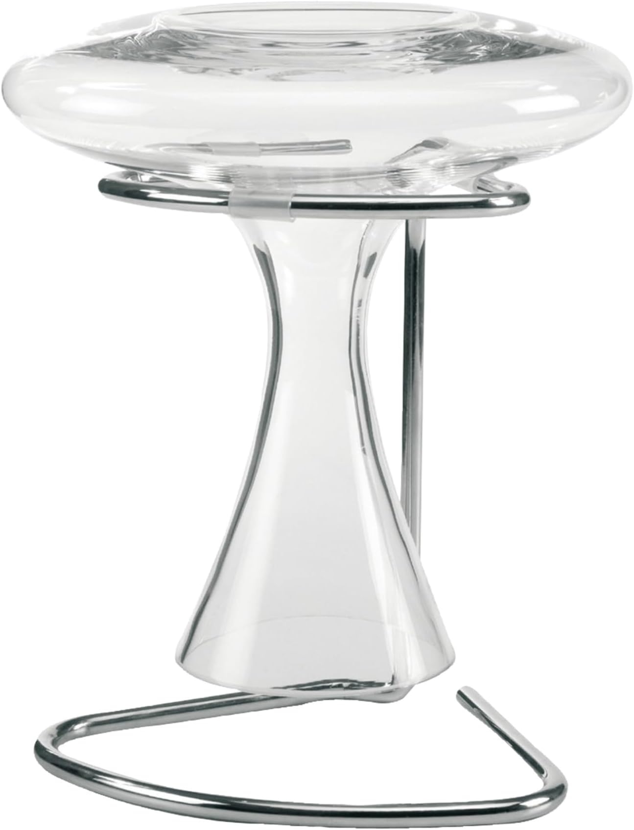 PowerPull Decanter Carafe Drying Stand de Luxe, Silver