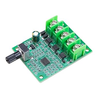 ZORZA 1Pcs DC Three-Phase Brushless Motor Speed Controller Driver Board 6V-24V 3A Hallless BLDC Governor Module with Potentiometer Reverse Protection for Hard Disk Motors and DIY Robotics