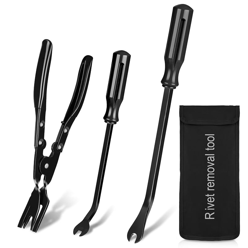Kit de Ferramentas para Remoção de Presilhas Automotivas Zecirl com Alicate 2 em 1, Extratores e Bolsa, 3 peças
