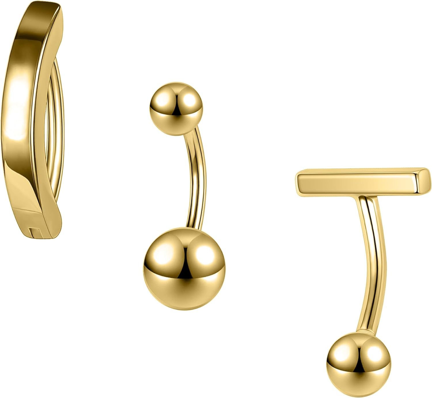 Belly Button Rings: Hypoallergenic Surgical Steel and Gold Clicker Rings