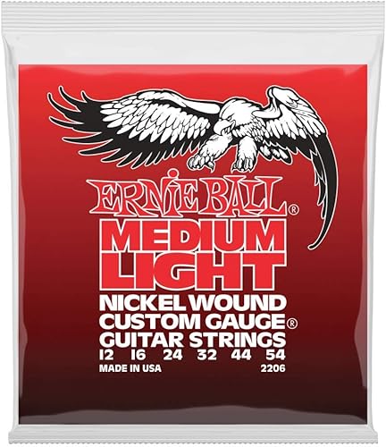 Ernie Ball Medium Light Nickel Wunde Wunde E-Gitarre Saiten 12-54 Gauge