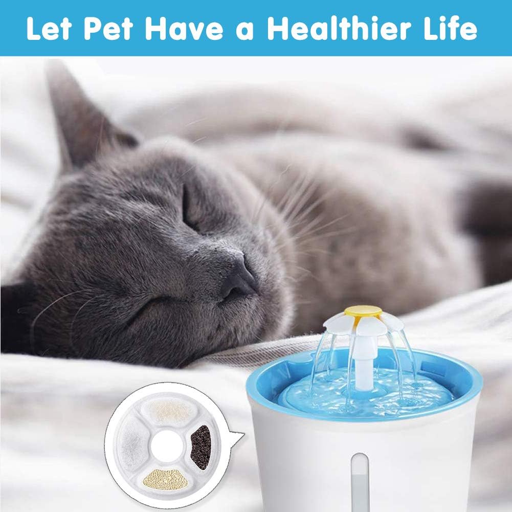 12-Pack Cat Water Fountain Filters, Round Replacement Filters for 2.4L Fountains - Image 7