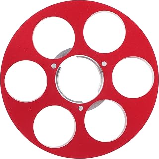 Empty Tape Reel, Empty Take Up Reel to Reel with 6 Holes, Aluminum Alloy Universal Open Reel Sound Tape Empty Reel for NAGRA Miniature Tape Recorder (Red)