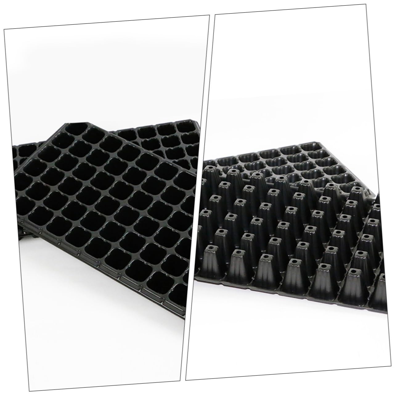 VICASKY 15 Piezas de con Agujeros de Drenaje Bandeja de Cultivo para Plantas de jardín y habitación Infantil para una germinación Saludable y Alta tasa de brotación