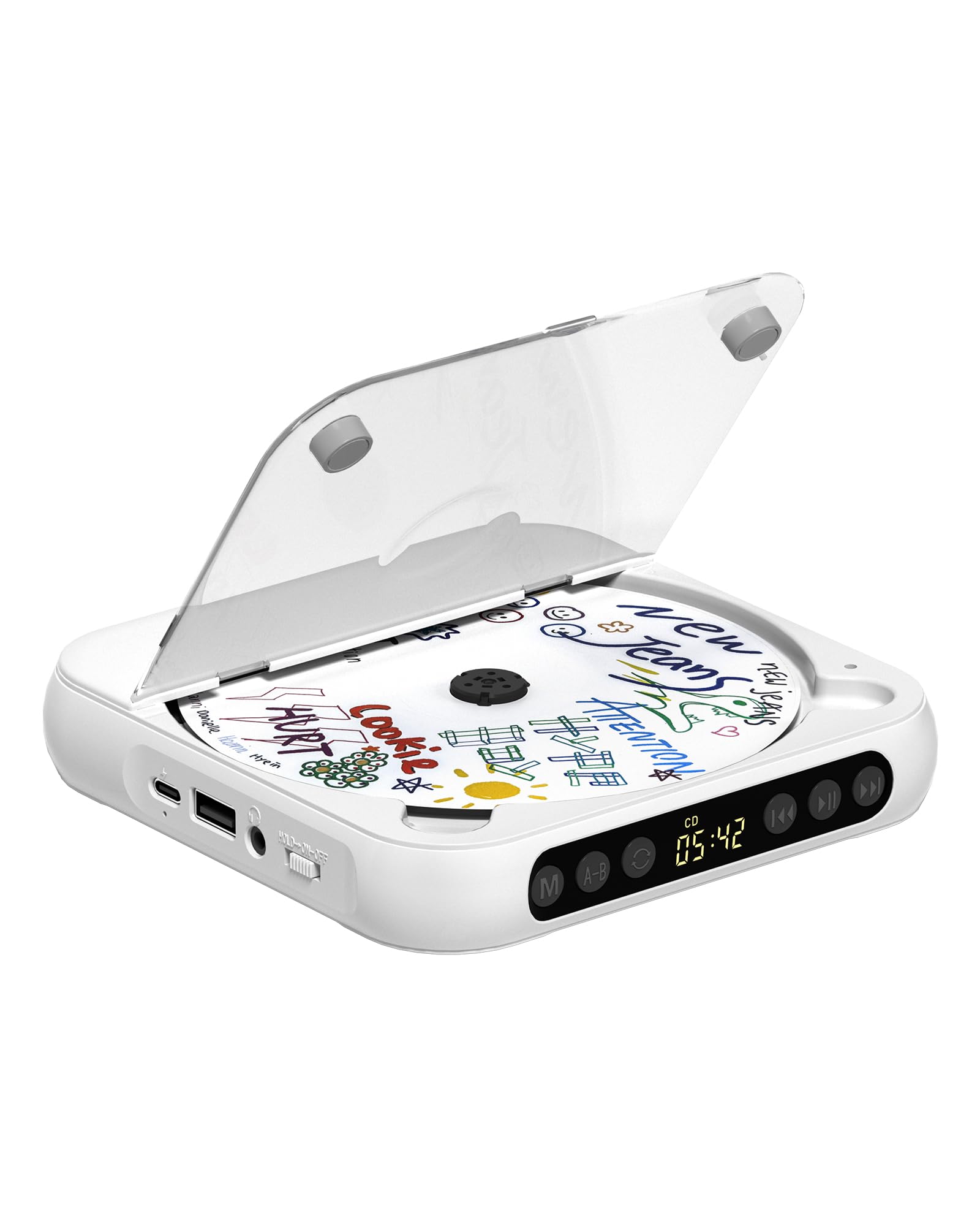 CD Player Portable Bluetooth Rechargeable CD Player for Home for Car