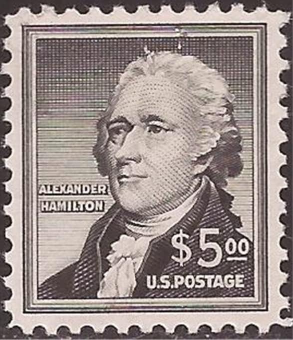 United States Scott 1053 $5 Hamilton 1954 Liberty. Mint Never hinged.
