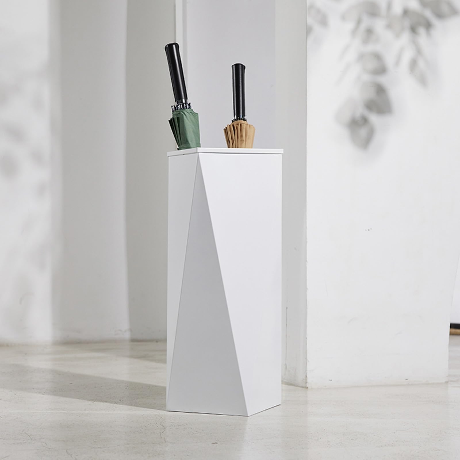 GHHVFEC Metal Umbrella Stand with Large Capacity and Easy Draining Design Rectangular Organizer for Entryway Storage