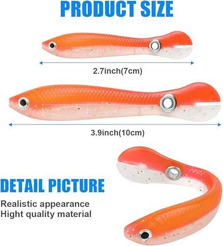 Miniatura 5 de Ainiv Bionic Fishing Lure, Soft Bionic Fishing Lures Kit Creative Lifelike Mock Lure Can Bounce Fishing Accessory for Freshwater & Saltwater,